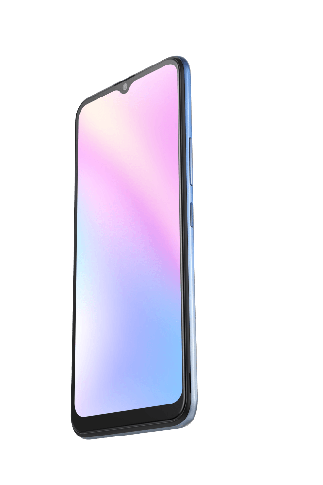 L6502 Vision 1 PRO Ice Crystal Blue,  6.5" 19,5:9 1600x720, 4x1.4GHz, 4 Core, 2 GB, 32GB, up to 128 flash, 8 MPx3+ AF 0,08 MP+0,08 MP/5Mpix, 2 Sim, 2G/3G/4G, GPS, Glonass, BT, Wi-Fi, A-GPS, Micro-USB, 4000mAh, Android 10, 179g, 166 ммx75,9 ммx8,5 мм